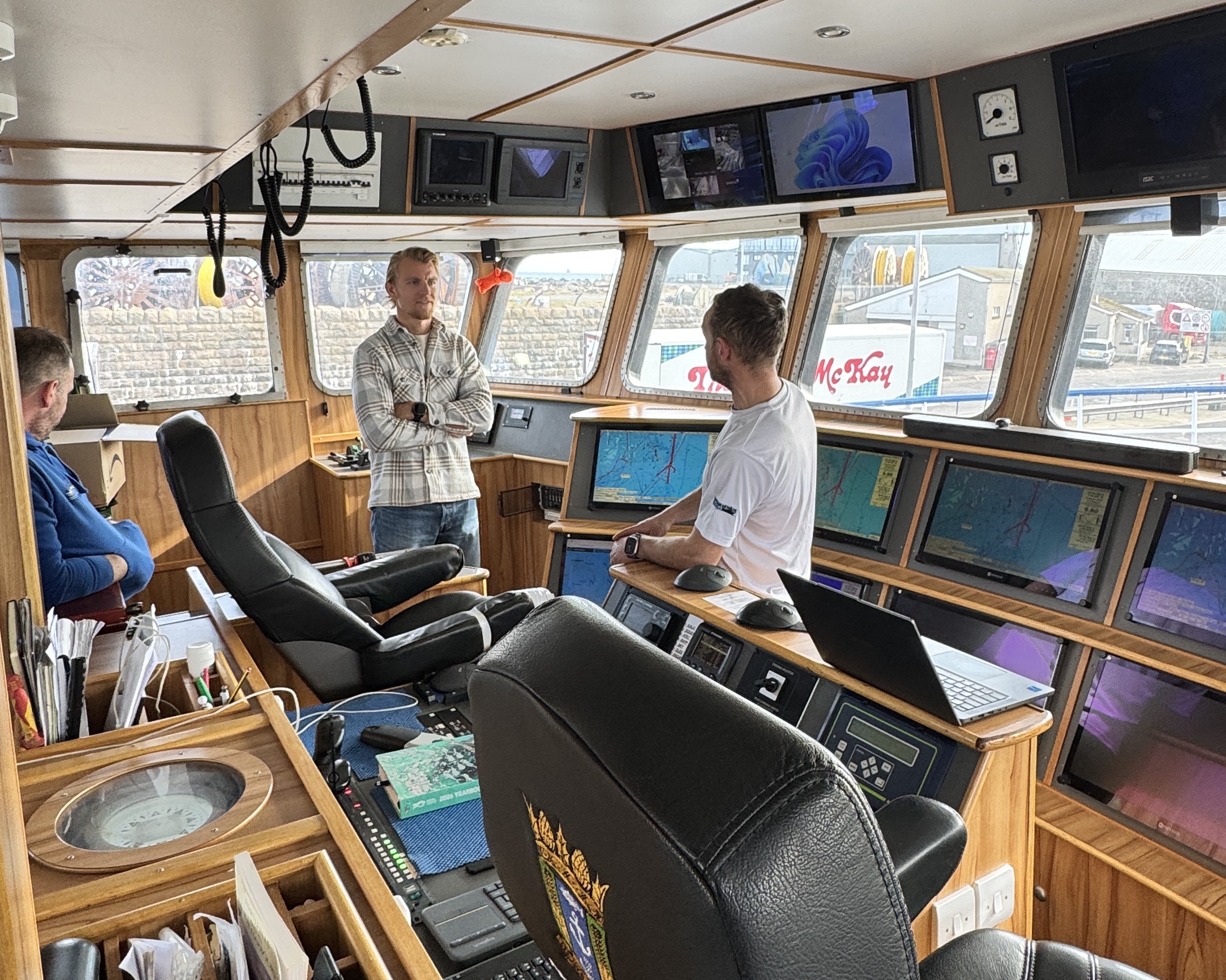CTO Jonas Dammen visiting skippers in Peterhead