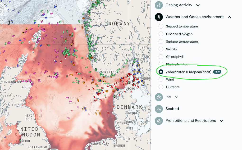 Zooplankton Map Layer Interface