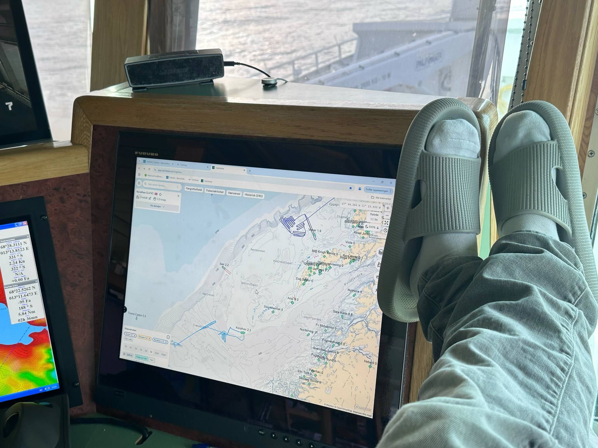 Catchwise on boat